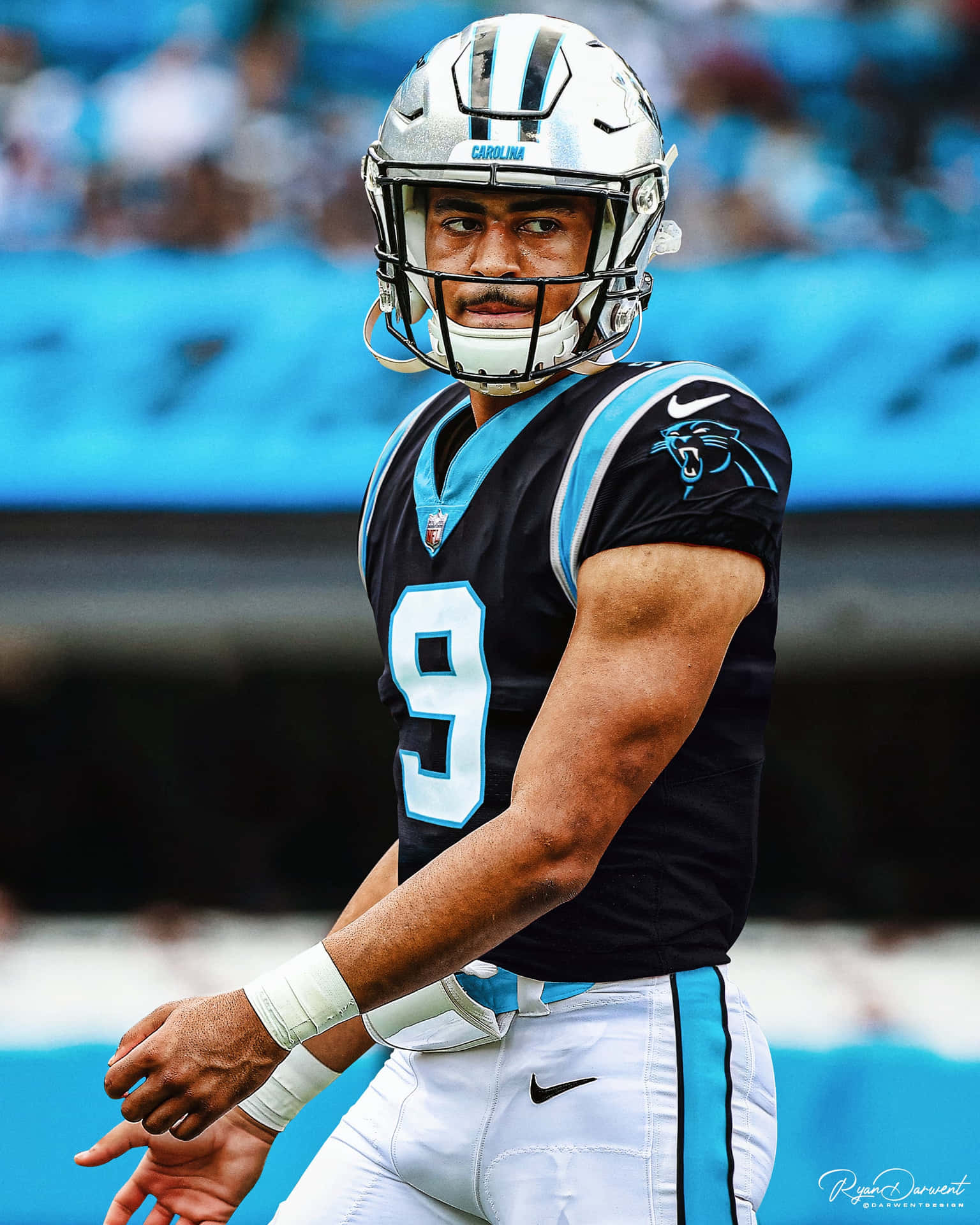 Quarterback Carolina Panthers Nomor 9 Wallpaper