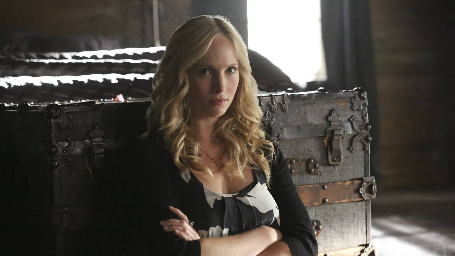 Caroline Forbes Angry Look Wallpaper
