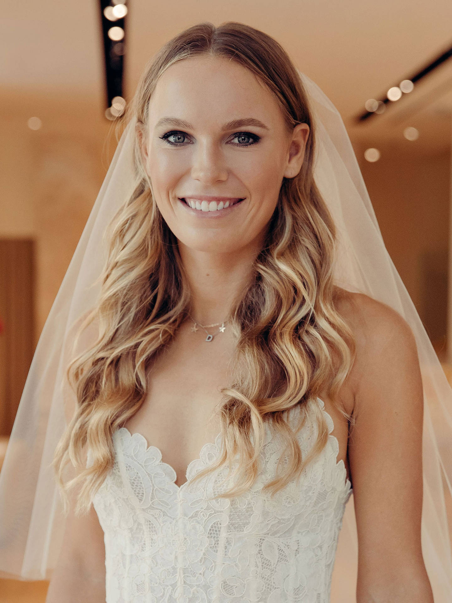 Caroline Wozniacki Wearing Wedding Dress Wallpaper
