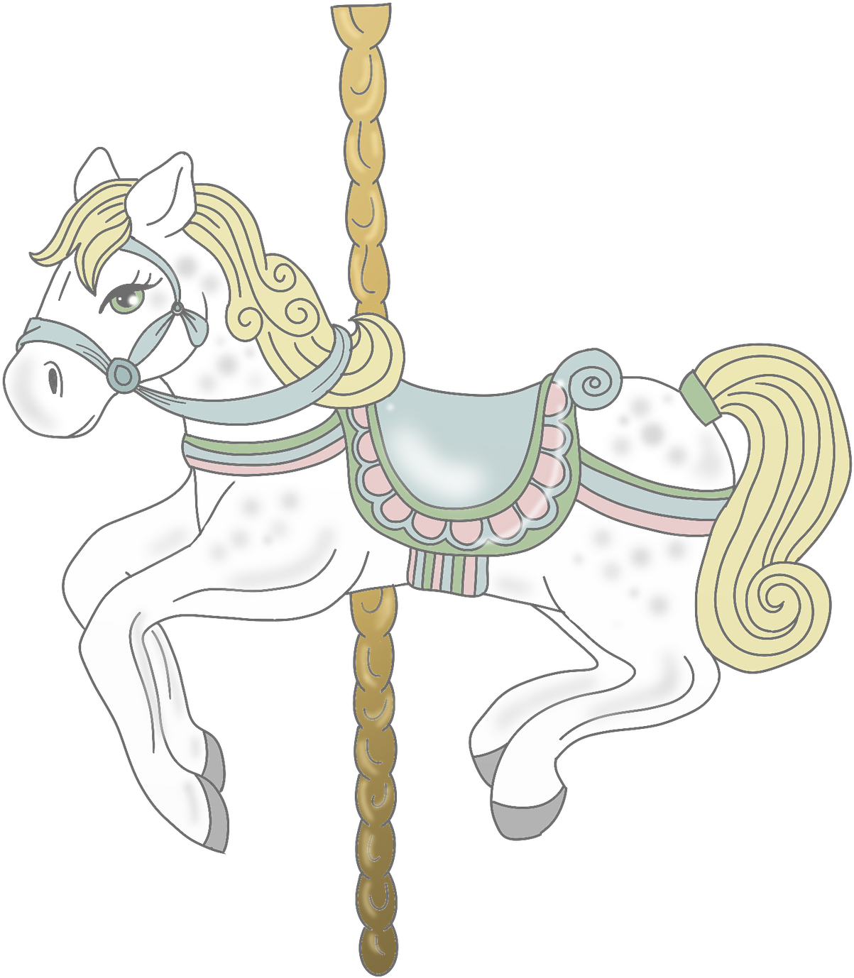 Carousel Horse Illustration.png PNG