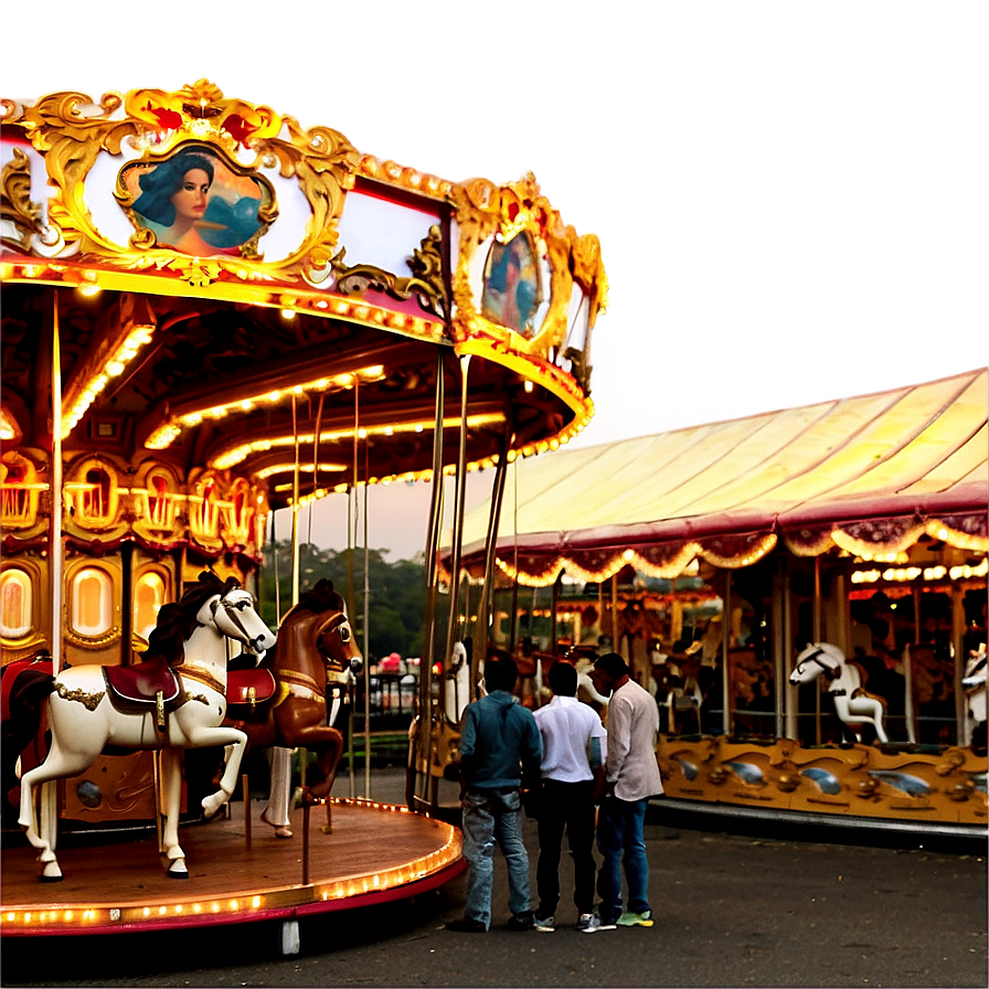 Carousel In Sunset Png 06242024 PNG