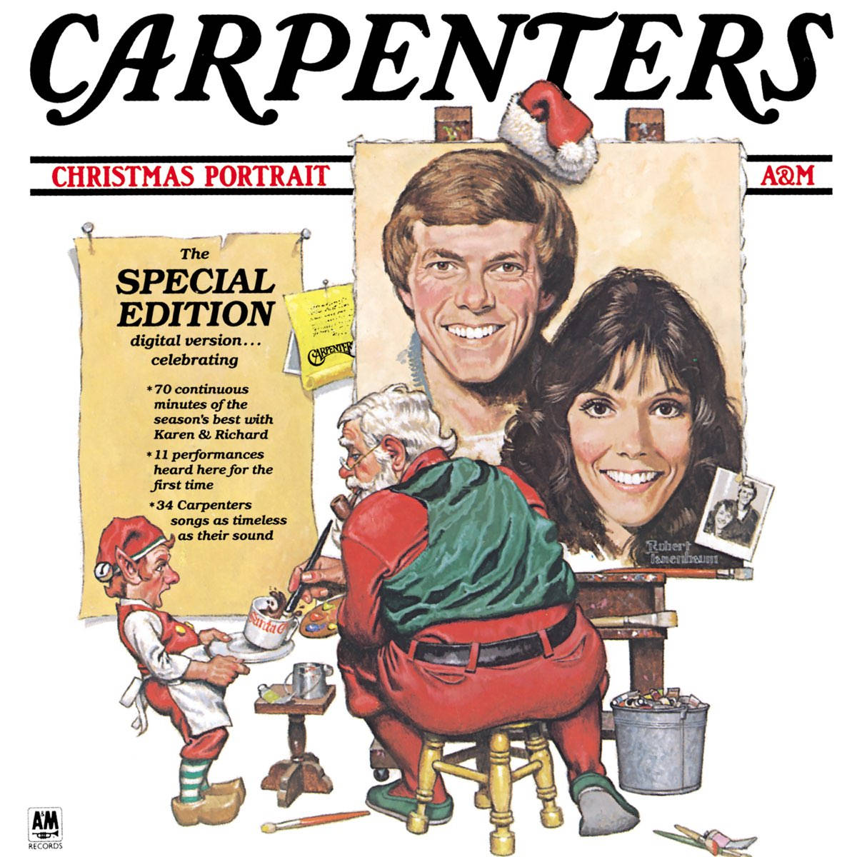 The Carpenters Christmas Portrait Album Art 1978 Wallpaper
