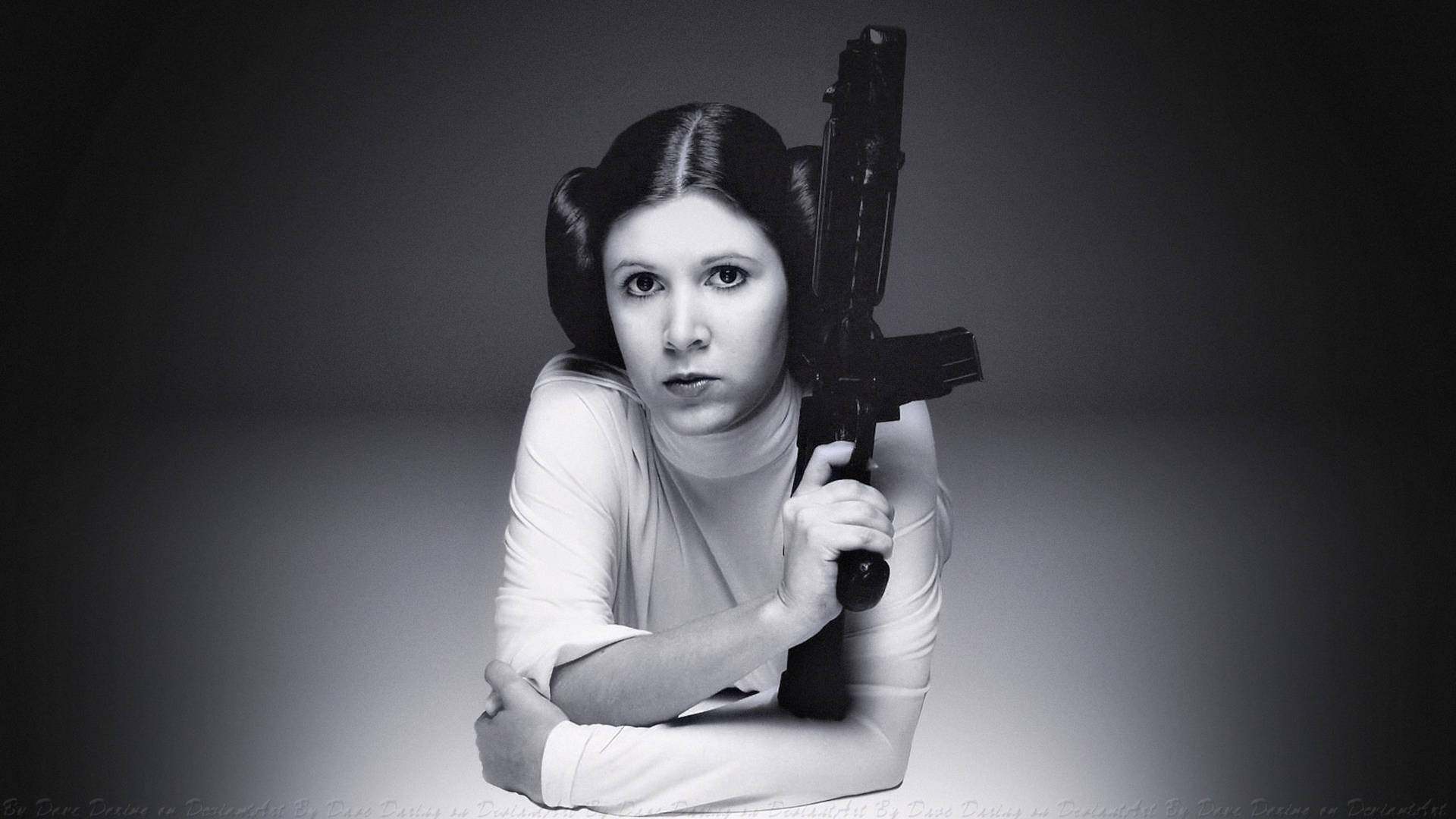 Carrie Fisher Princess Leia Photoshoot Wallpaper