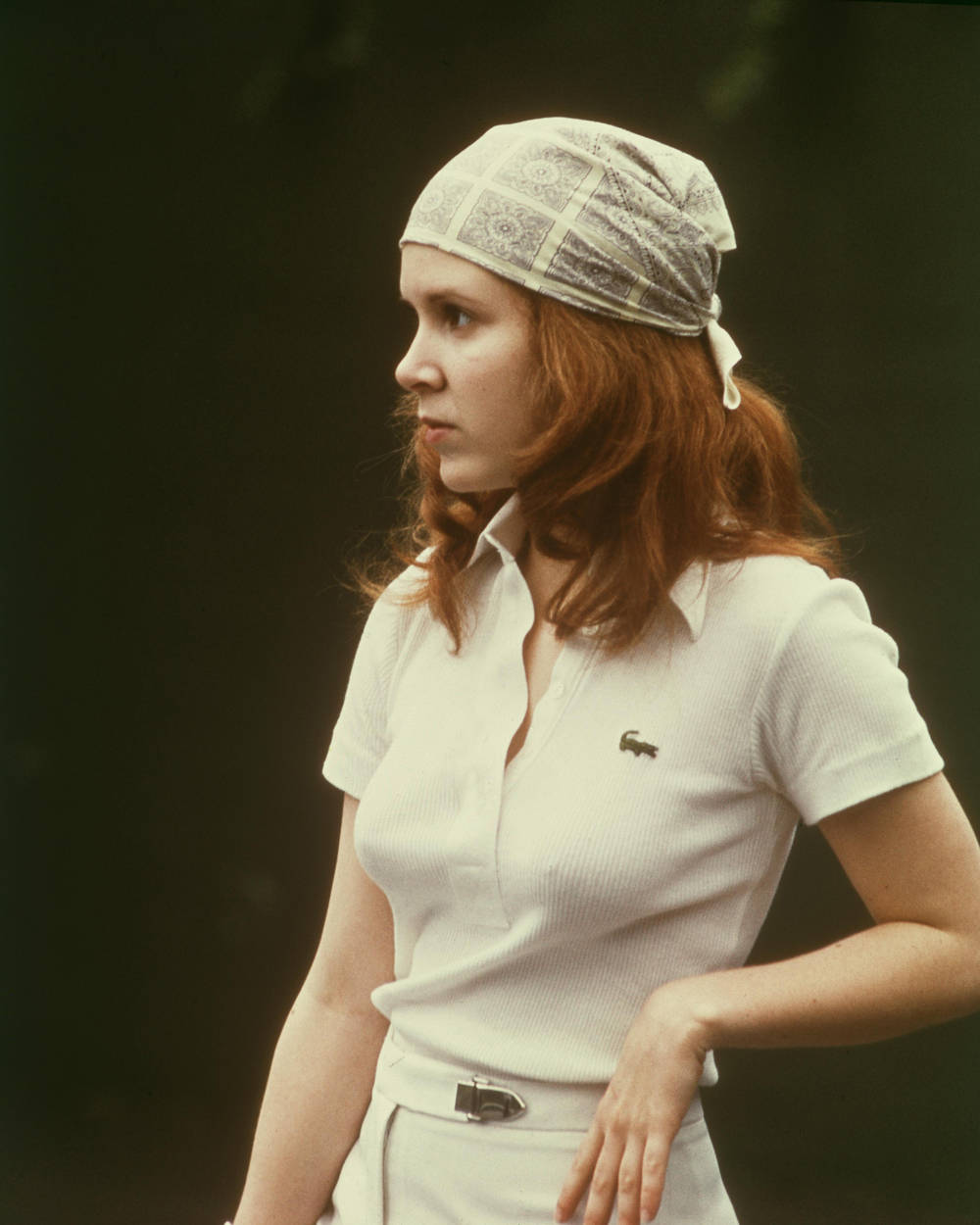 Carrie Fisher Young Photo Outdoor Wallpaper