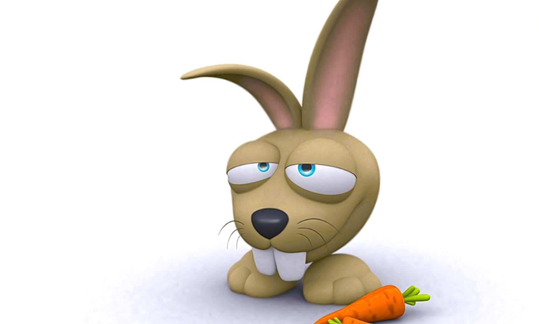 A Cartoon Rabbit With A Carrot