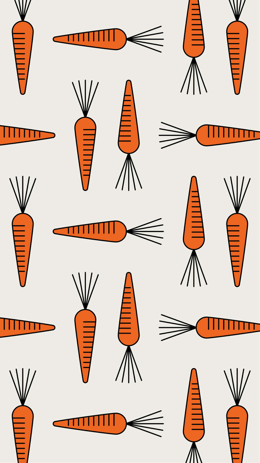 A Seamless Pattern Of Carrots On A White Background