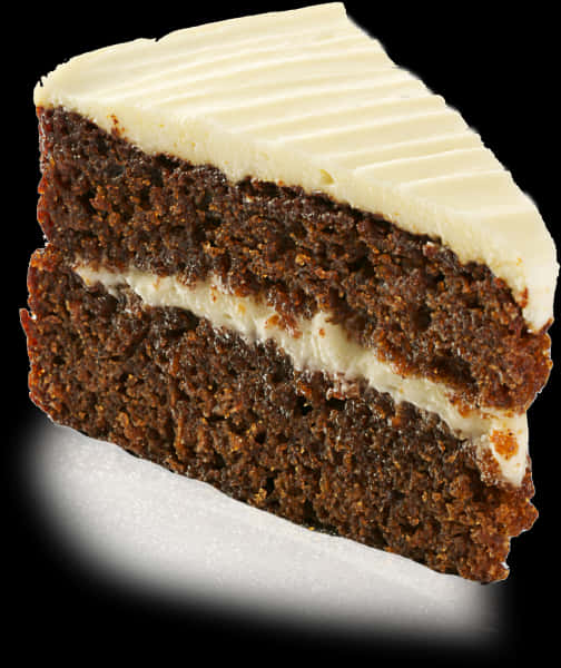 Carrot Cake Slice Cream Cheese Frosting PNG
