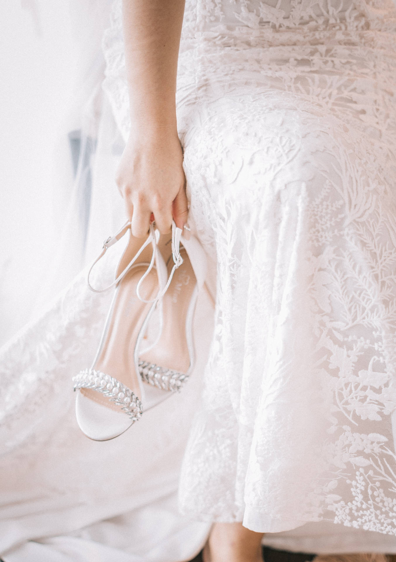 Carrying Bridal Shoes Wallpaper