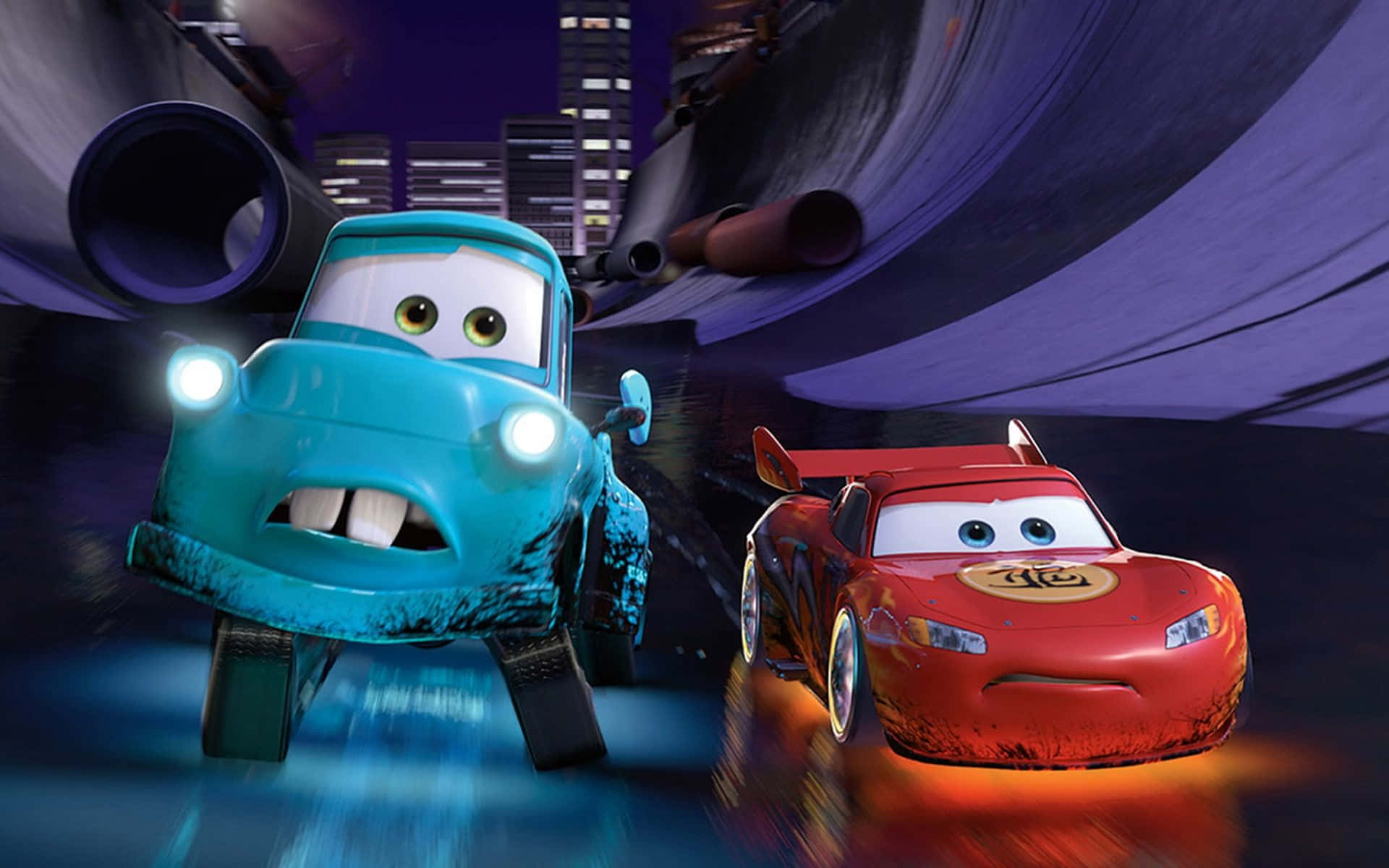 The Stars of Cars 2 in Action