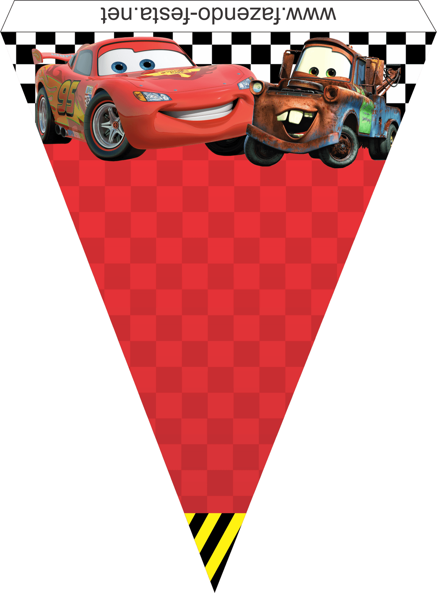 Cars Animated Movie Pennant PNG
