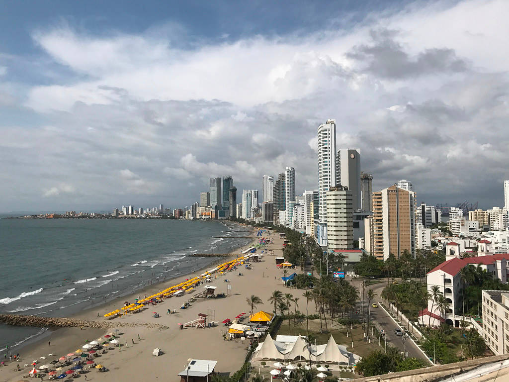 Cartagena Colombia Beach Aerial View Wallpaper