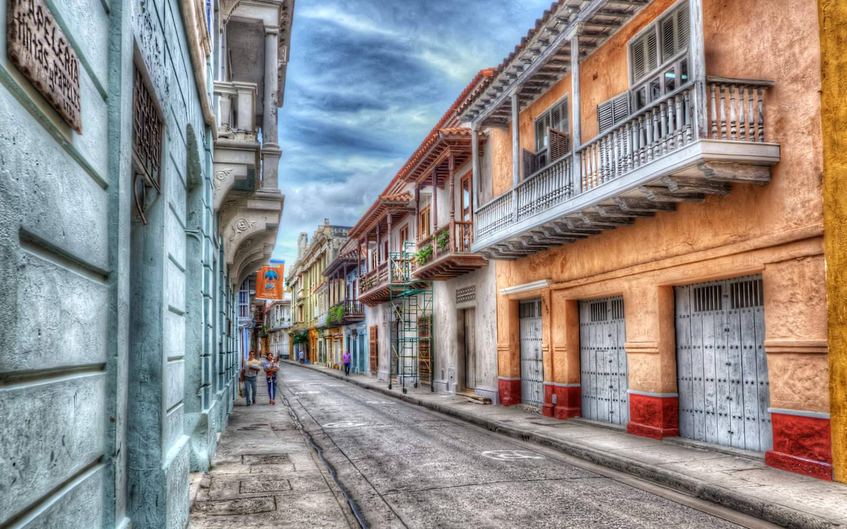 Cartagena Colombia Street In Hdr Picture