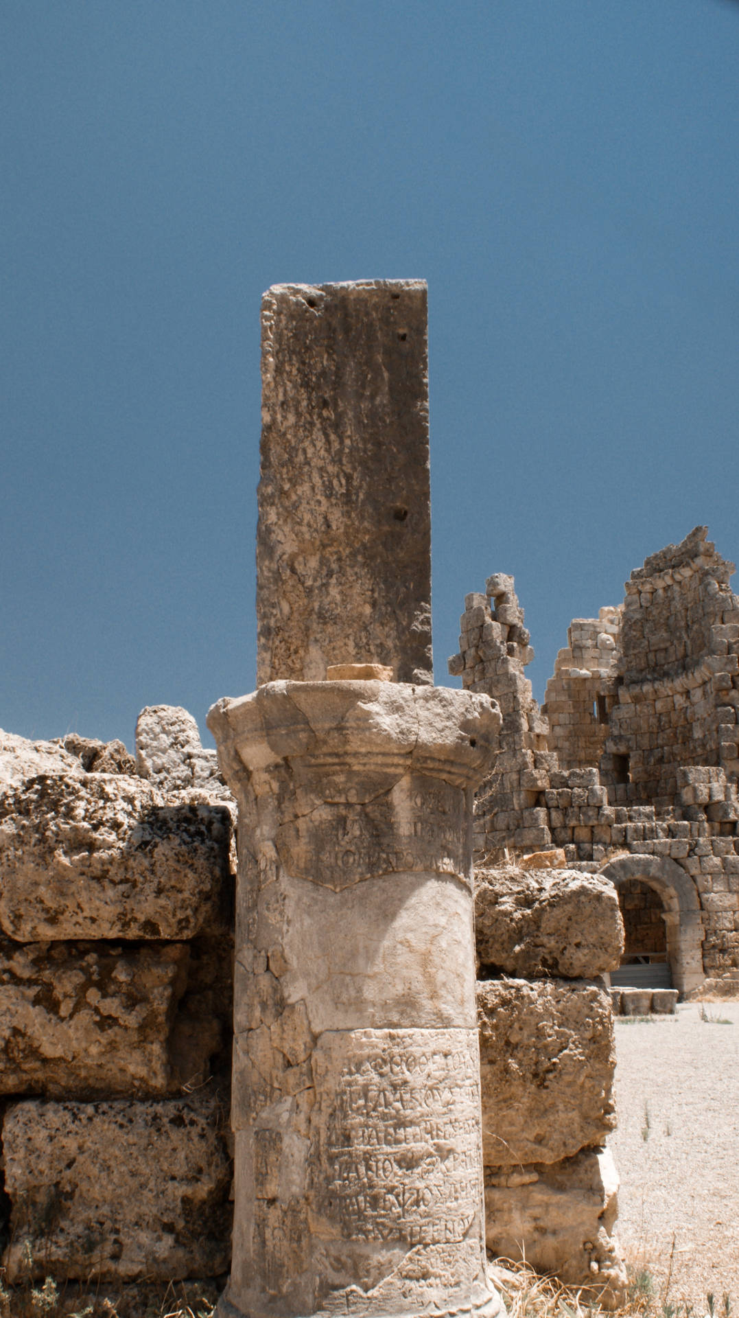 Carthage Stone Pillar Wallpaper
