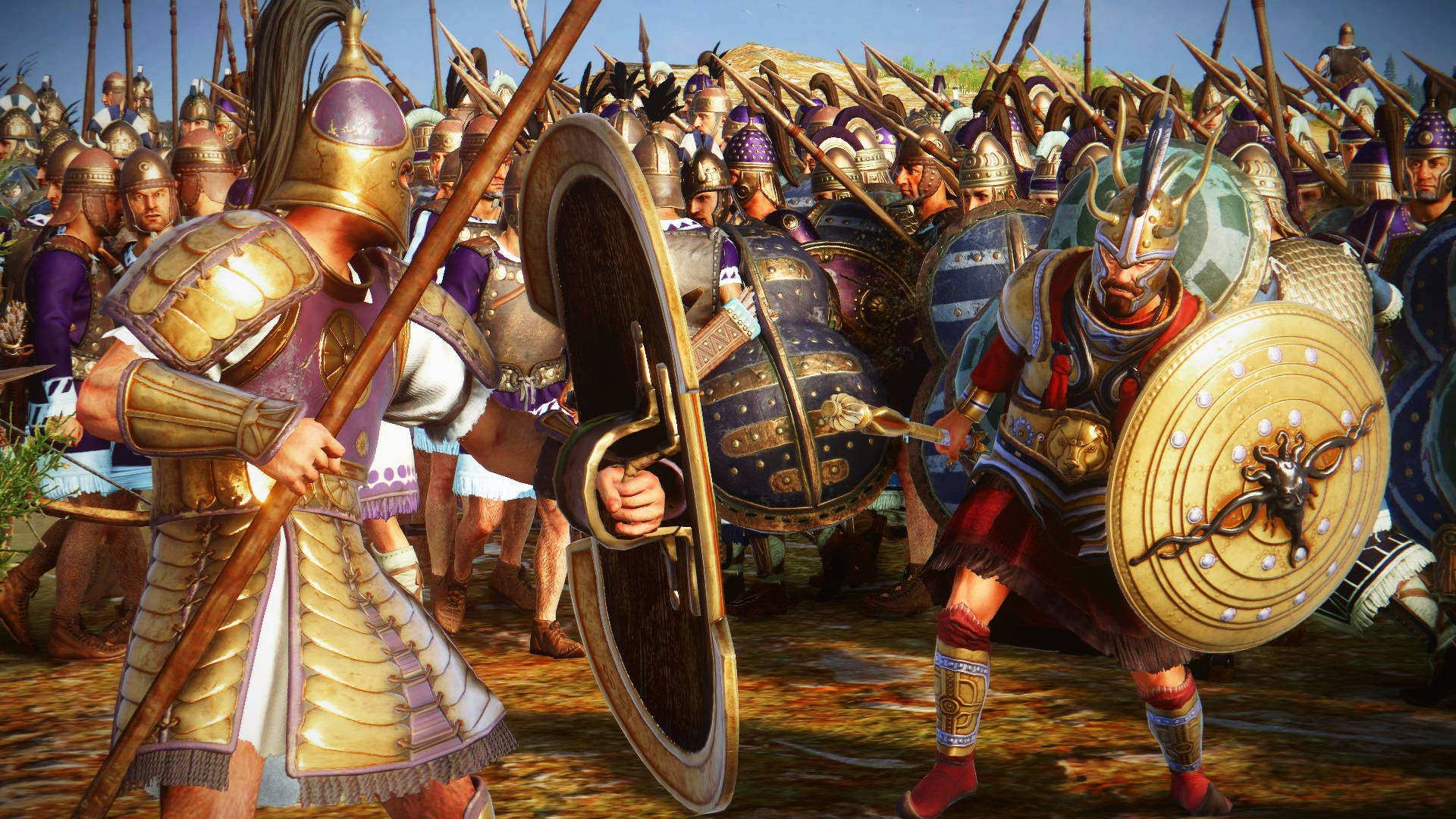 Carthage Warriors With Shields Wallpaper