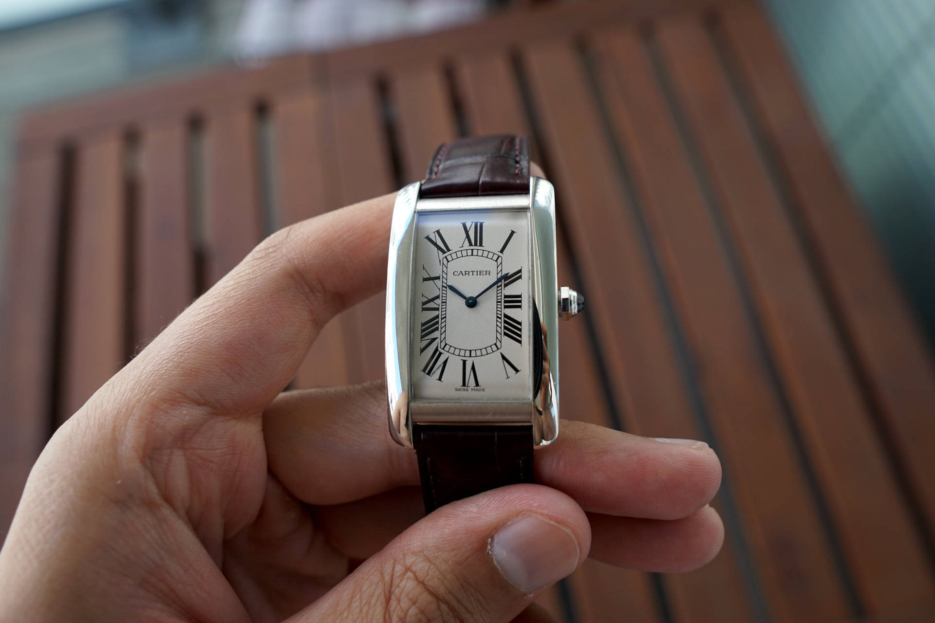 Cartierklassische Uhr Hand Wallpaper