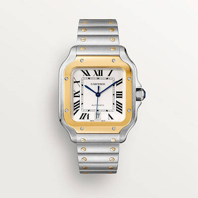 Download Cartier Gold Border Watch Wallpaper | Wallpapers.com