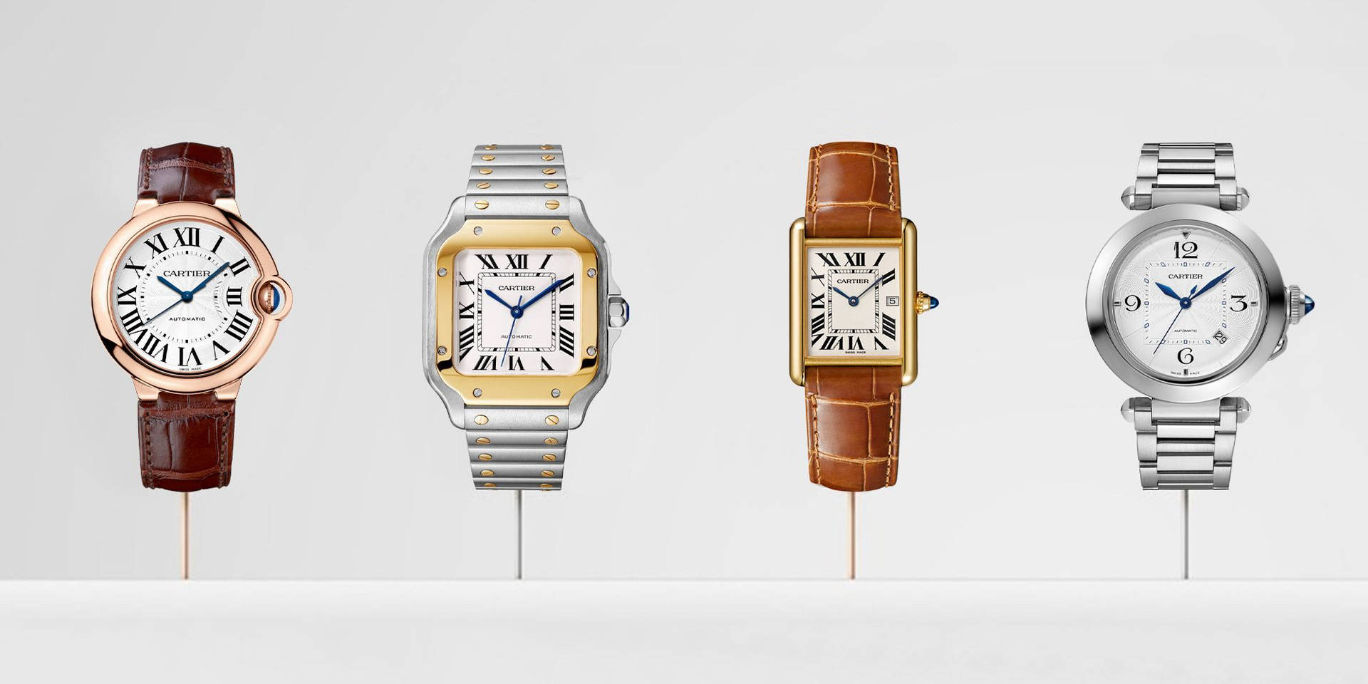 Exibiçãode Relógios Cartier. Papel de Parede