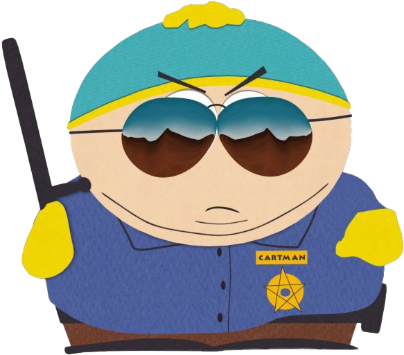 Cartman As A Cop Illustration PNG