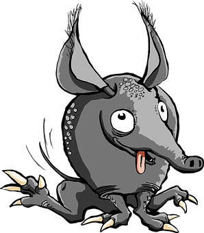Cartoon Aardvark Character PNG