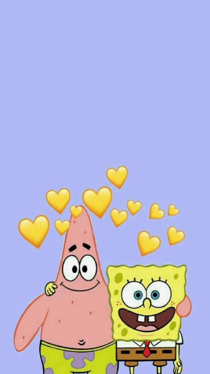 Cartoon Spongebob And Patrick Aesthetic Iphone Background