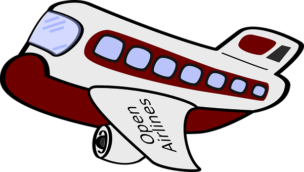 Cartoon Airplane Graphic PNG