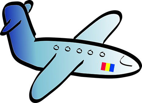 Cartoon Airplane Illustration PNG