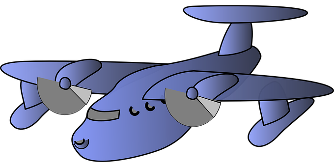 Cartoon Airplane Illustration PNG