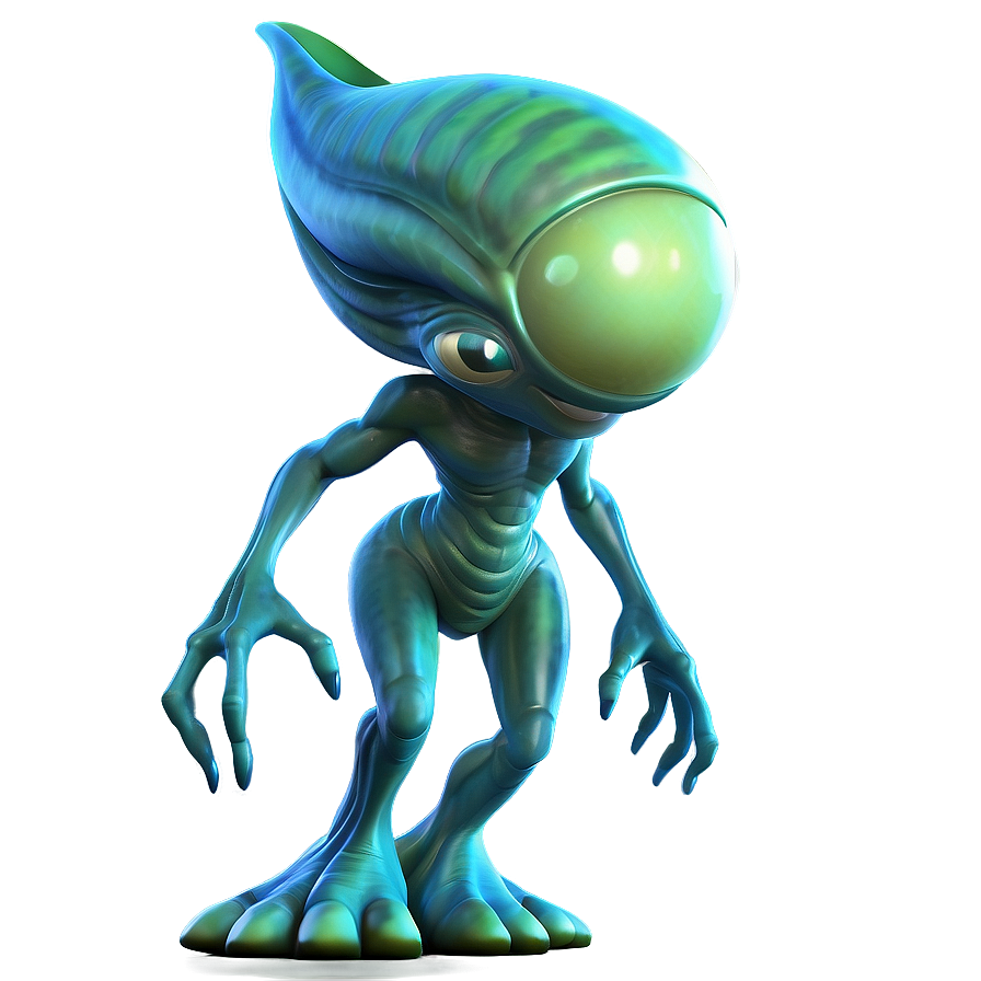 Cartoon Alien Character Png 05032024 PNG