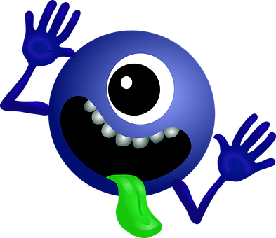 Cartoon Alien One Eye Graphic PNG