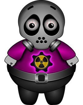 Cartoon Alien Radiation Symbol PNG