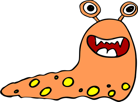 Cartoon Alien Slug Creature PNG