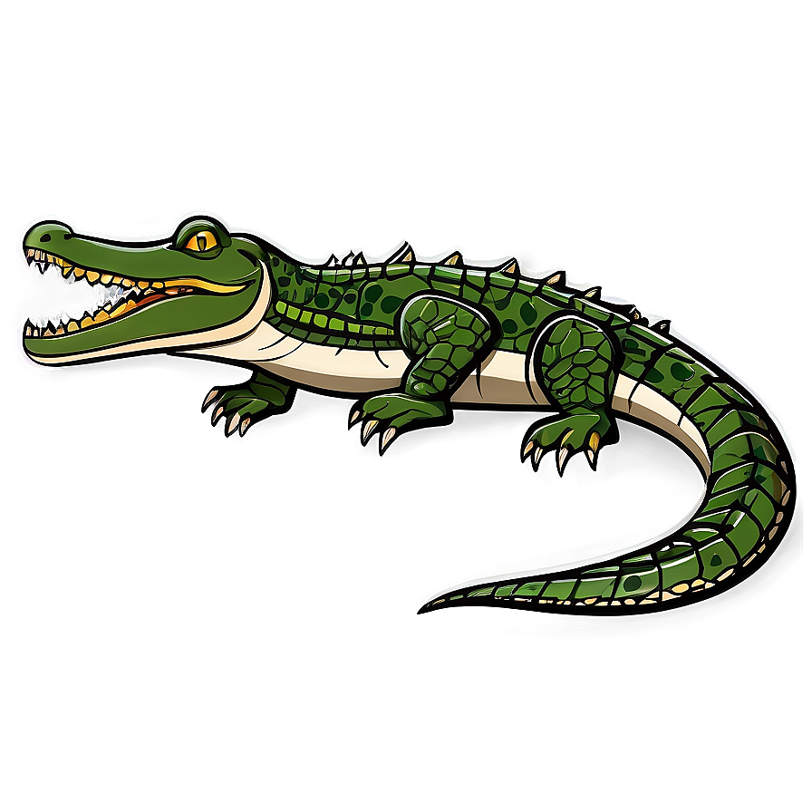 Download Cartoon Alligator Design Png Wvw | Wallpapers.com