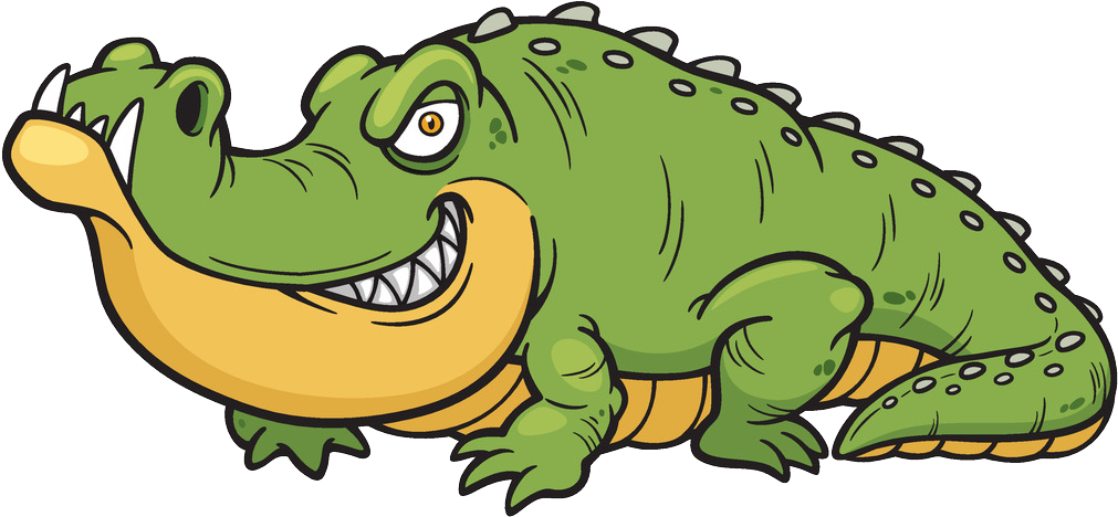 Cartoon Alligator Smiling PNG