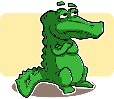Cartoon Alligator Standing PNG