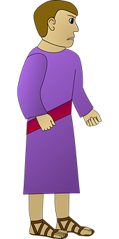 Cartoon Ancient Roman Man Illustration PNG