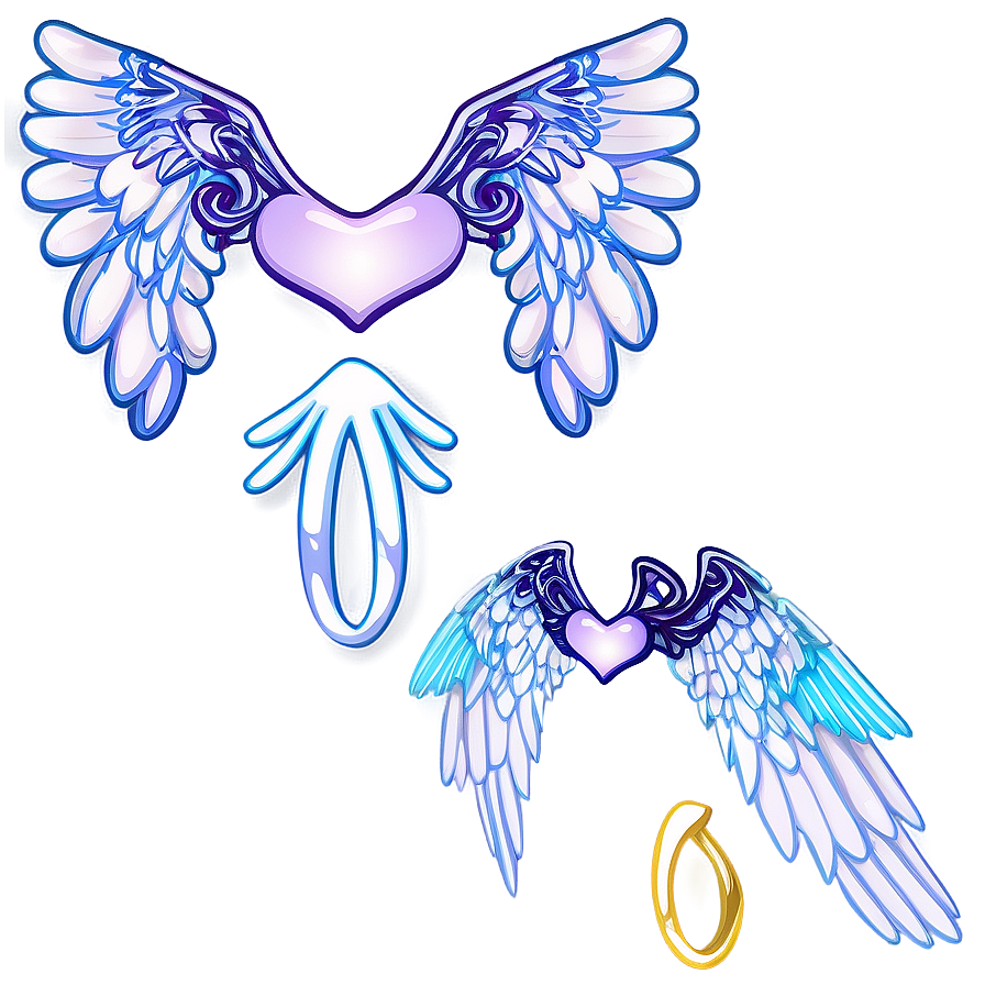 Cartoon Angel Wings Artwork Png 05042024 PNG