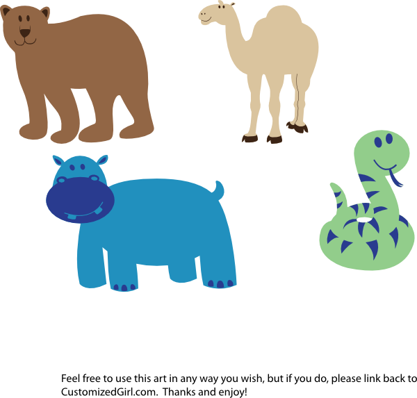 Cartoon Animals Collection PNG