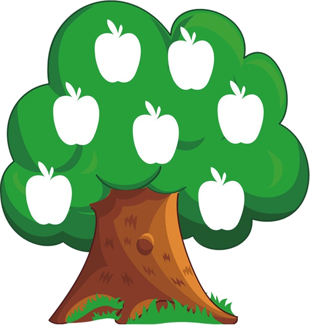 Download Cartoon Apple Tree Illustration | Wallpapers.com