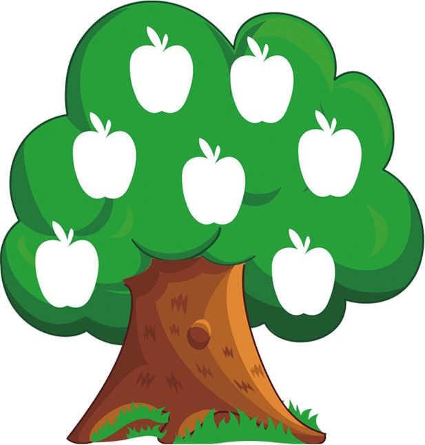 Cartoon Apple Tree Illustration PNG