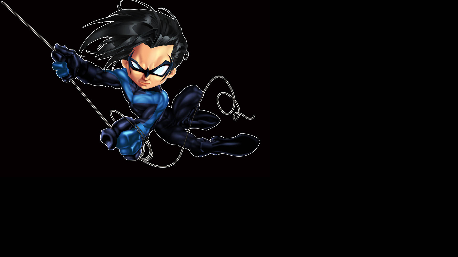 Cartoon Art Of Nightwing Background