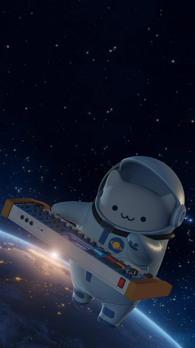 Cartoon Astronaut Cat