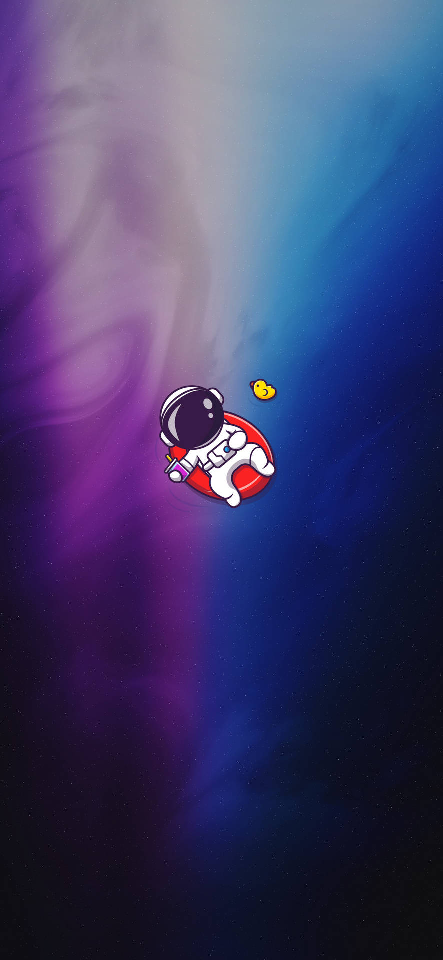 Cartoon Astronaut On A Life Preserver Wallpaper