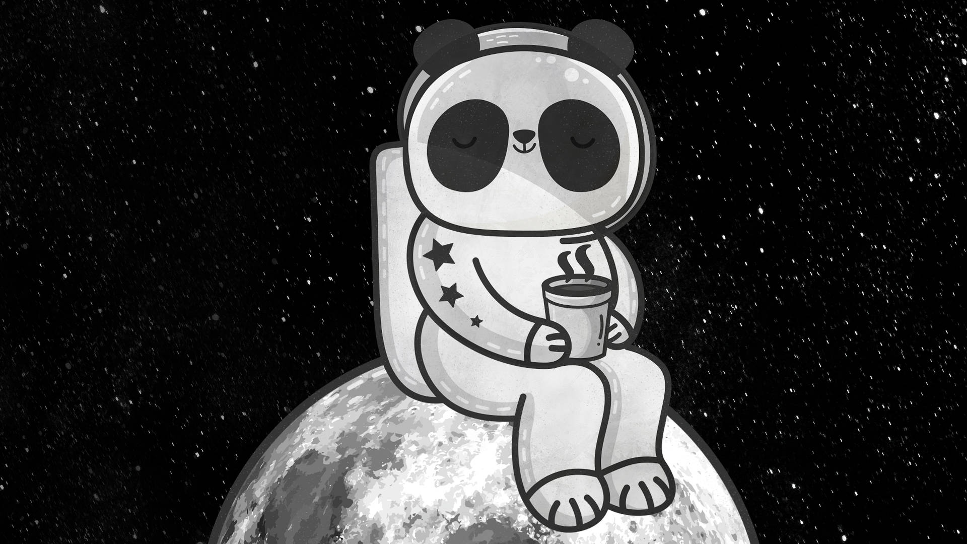 Cartoon Astronaut Panda