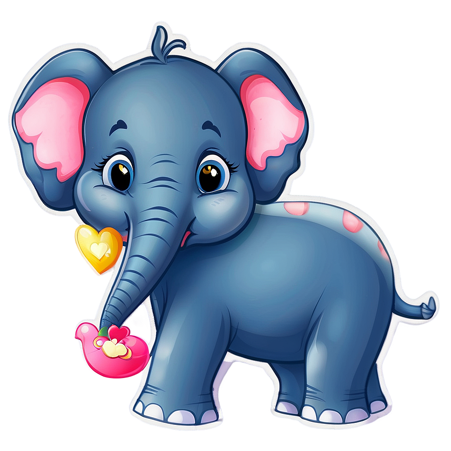 Cartoon Baby Elephant Image Png 06122024 PNG