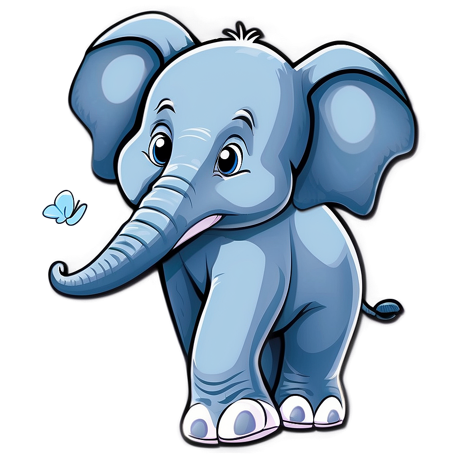 Cartoon Baby Elephant Image Png Olc28 PNG