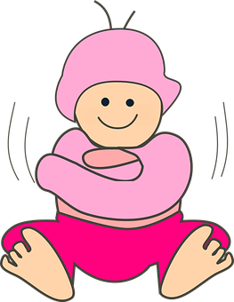 Cartoon Babyin Pink Clothing PNG