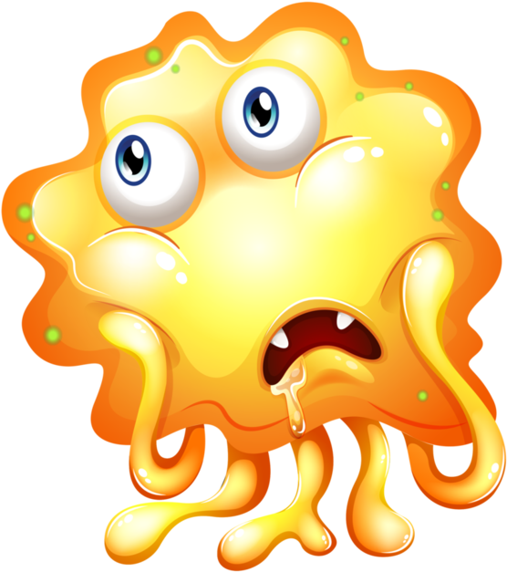 Cartoon Bacteria Character PNG