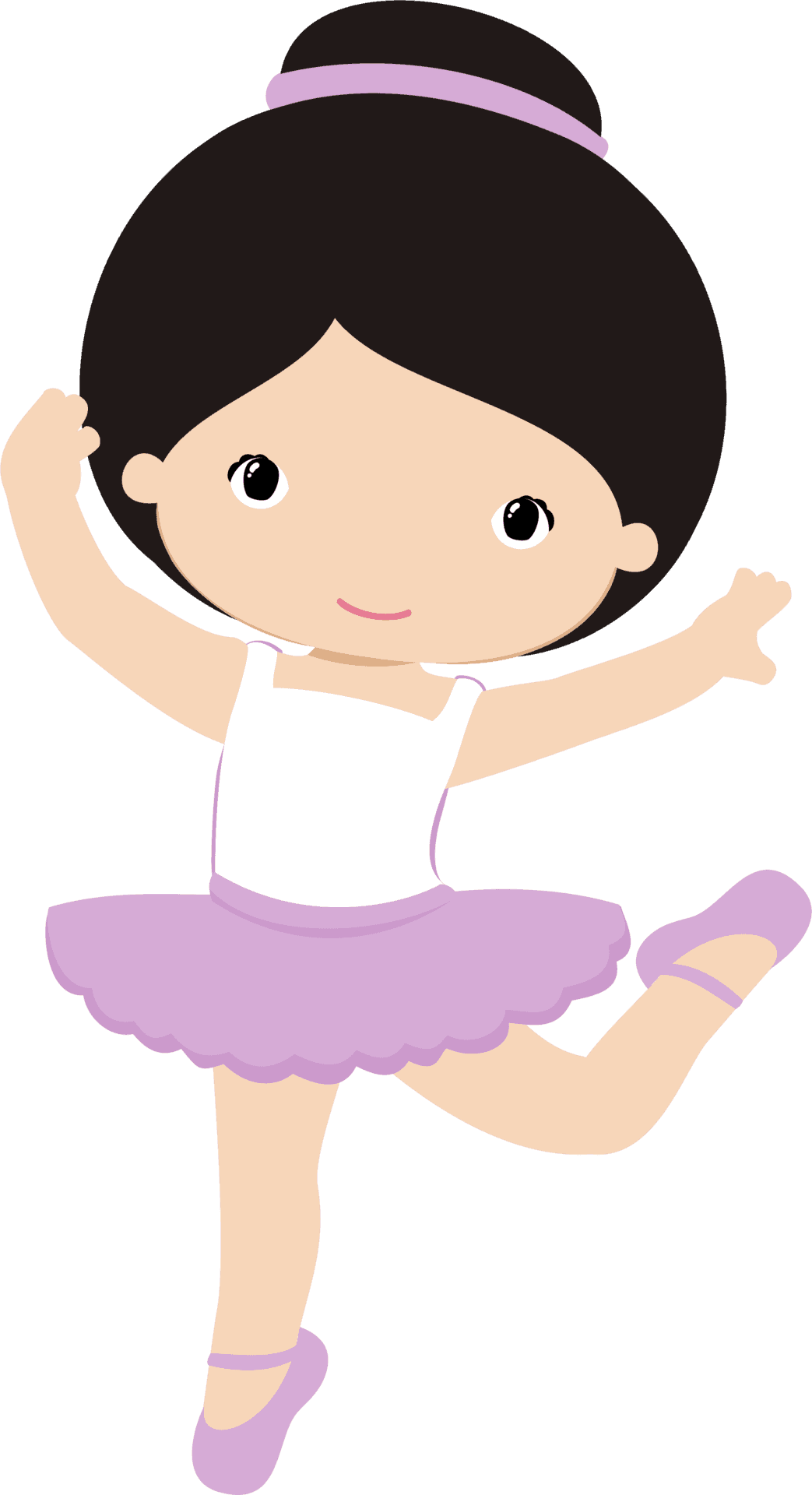 Cartoon Ballerina Posing PNG