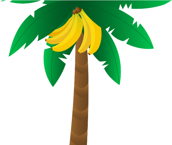 Cartoon Banana Tree Illustration PNG
