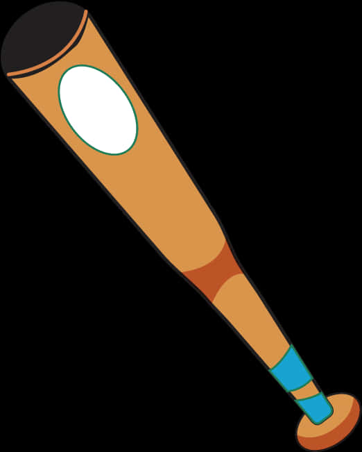 Cartoon Baseball Bat Illustration PNG